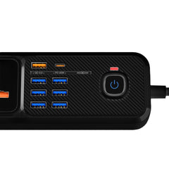 A Photo Of Moxom MX-ST16 12-in-1 Power Strip | 7 USB Ports, 1 PD Outlet, 2500W Max Output, and Dual Protection
