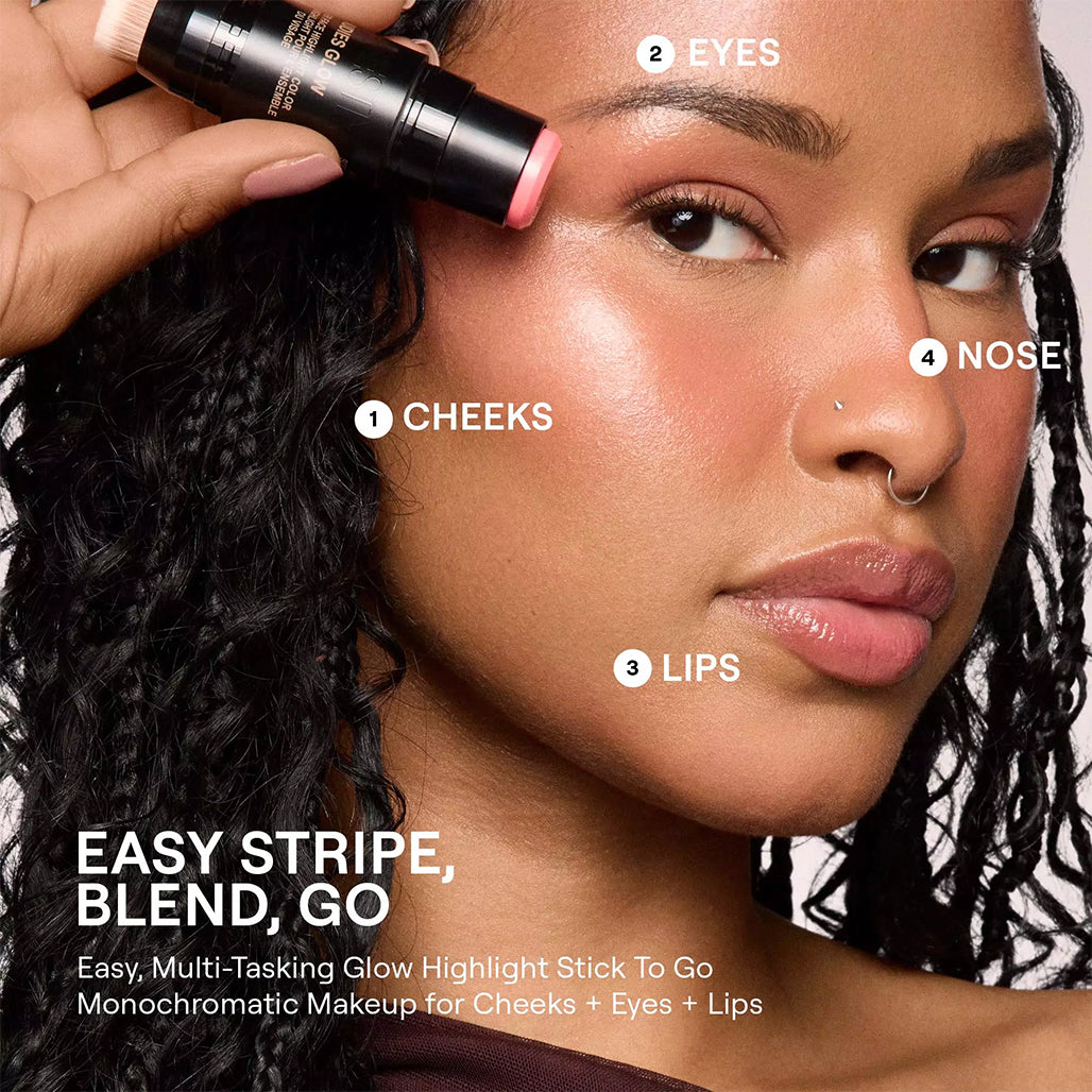 A Photo Of NUDESTIX Rose Glow Skin Set – Limited Edition Cream Blush & Glow Highlight Stick Duo