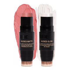 A Photo Of NUDESTIX Rose Glow Skin Set – Limited Edition Cream Blush & Glow Highlight Stick Duo