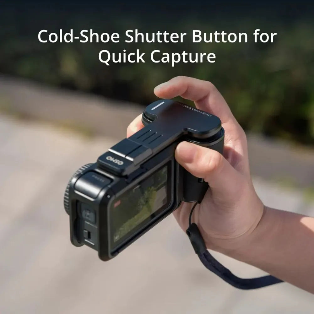 A Photo Of DJI Osmo Action 6 Street Photography Grip Accessory Kit
