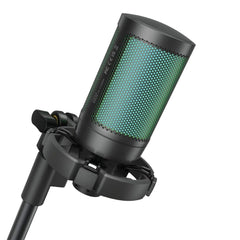 A Photo Of Porodo Gaming Professional RGB Condenser Microphone - Black