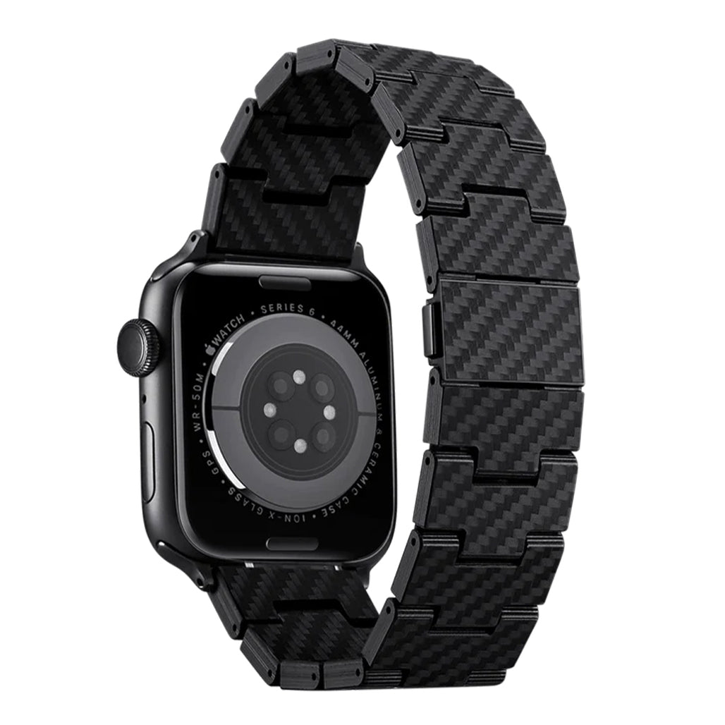A Photo Of Pitaka Retro Aramid Carbon Fiber Watch Band For Apple Watch | 40mm-41mm-42mm-44mm-45mm-49mm