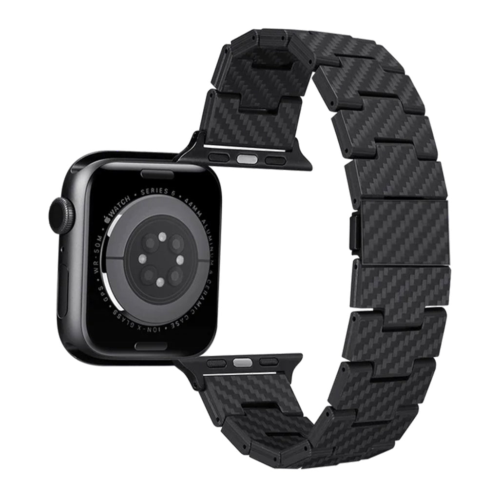A Photo Of Pitaka Retro Aramid Carbon Fiber Watch Band For Apple Watch | 40mm-41mm-42mm-44mm-45mm-49mm