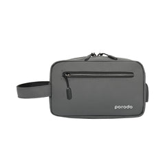 A Photo Of Porodo Lifestyle Multi-Compartment Storage Bag 8.2 inch With 2A USB Charging Output