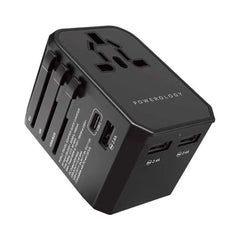 A Photo Of Powerology Universal Travel Adapter 2.4A + PD 45W – Compact and High-Power Charging Solution