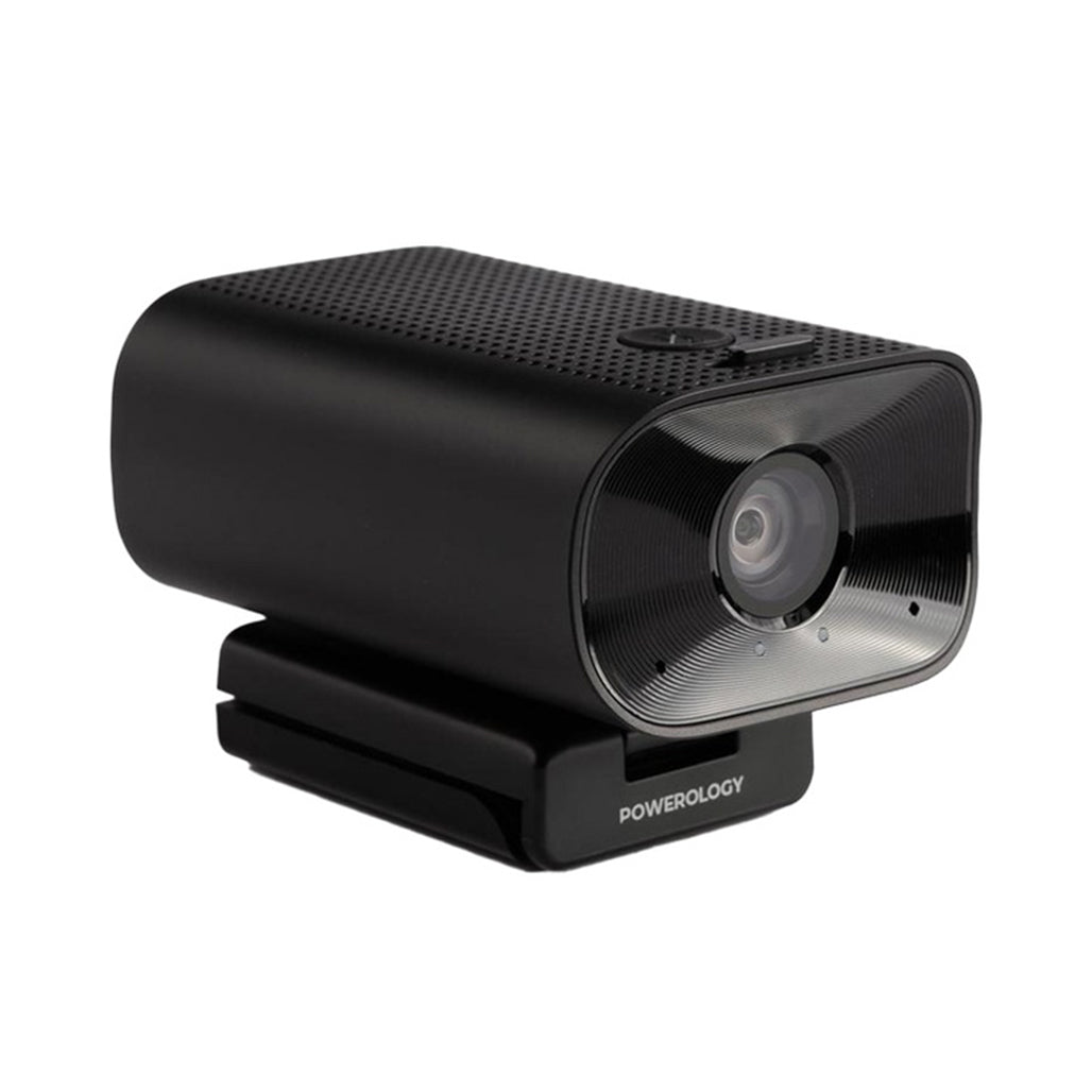 A Photo Of Powerology 1080P FHD Conference Webcam with Tripod, Dual MIC, and AI Noise Reduction