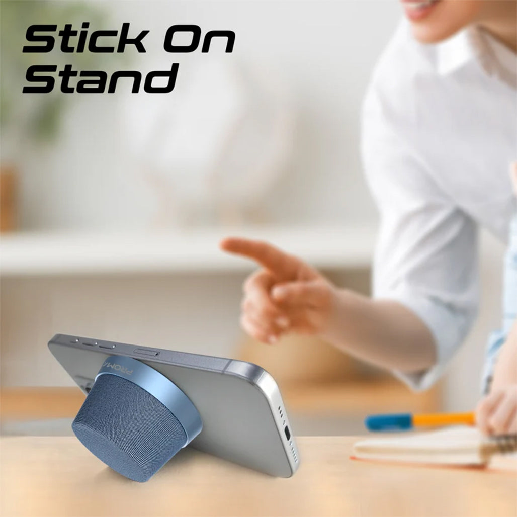 A Photo Of Promate Punch Mini - Bluetooth Speaker with MagSafe Compatibility