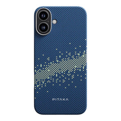 A Photo Of Pitaka StarPeak Tactile Woven Case for iPhone 16 - Milky Way Galaxy