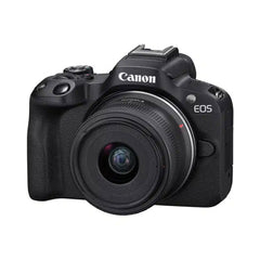 A Photo Of Canon EOS R50 - Mirrorless Camera Content Creator Kit, Black | Includes Mic and Tripod