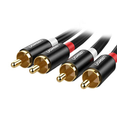 A Photo Of UGreen 3M RCA Male to RCA Male Stereo Audio Cable | High-Quality ABS Material for Clear Audio Transmission