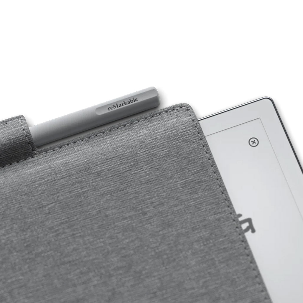 A Photo Of reMarkable 2 Folio Case - Gray Premium Leather Protection