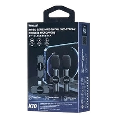 A Photo Of REMAX K10 Ryusic Series - Type C One-to-Two Live-Stream Wireless Microphone
