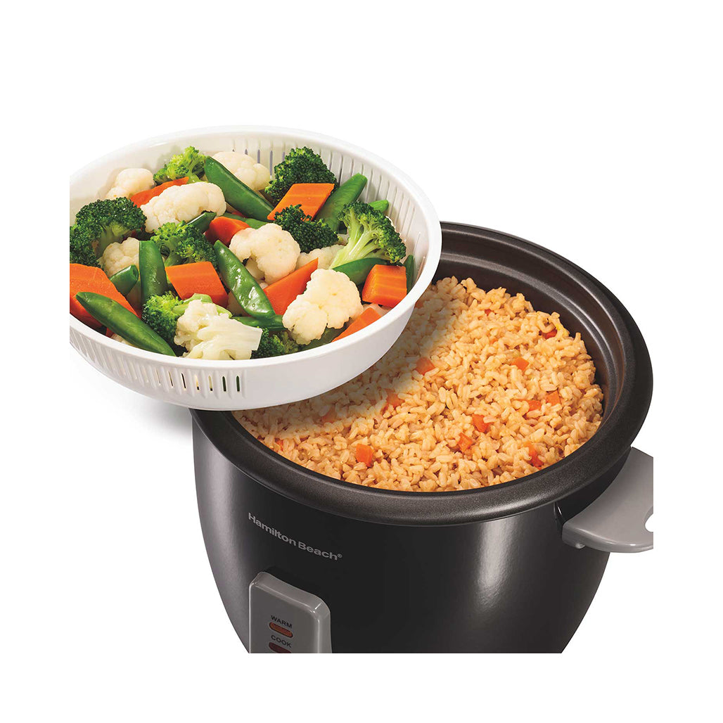 A Photo Of Hamilton Beach Rice Cooker & Steamer 1.5L – Multi-Function , Nonstick Bowl, Whole Grain Cooker