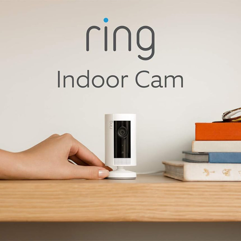 A Photo Of Ring Indoor Camera (1st Gen) – Smart Wi-Fi Home Security Camera with Two-Way Talk, Motion Detection, Night Vision, and Full HD Live Video – White