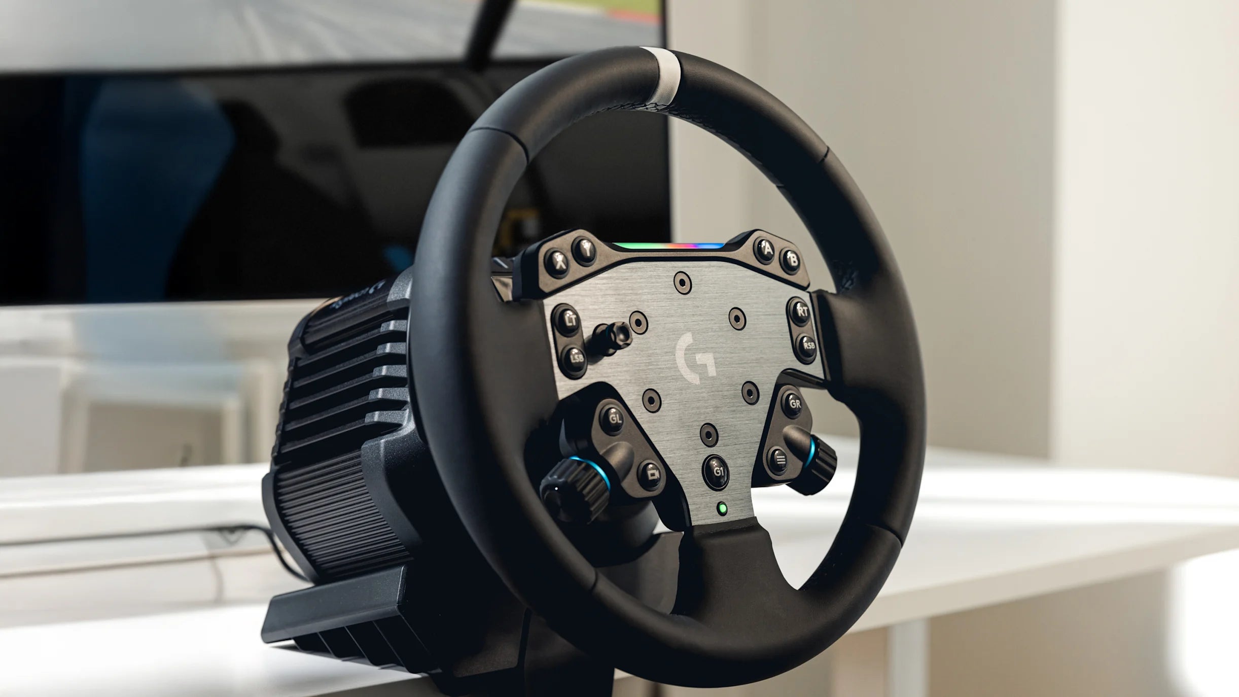 A Photo Of Logitech RS50 System – PS/PC – 8 Nm Direct Drive Base with Steering Wheel and Table Clamp