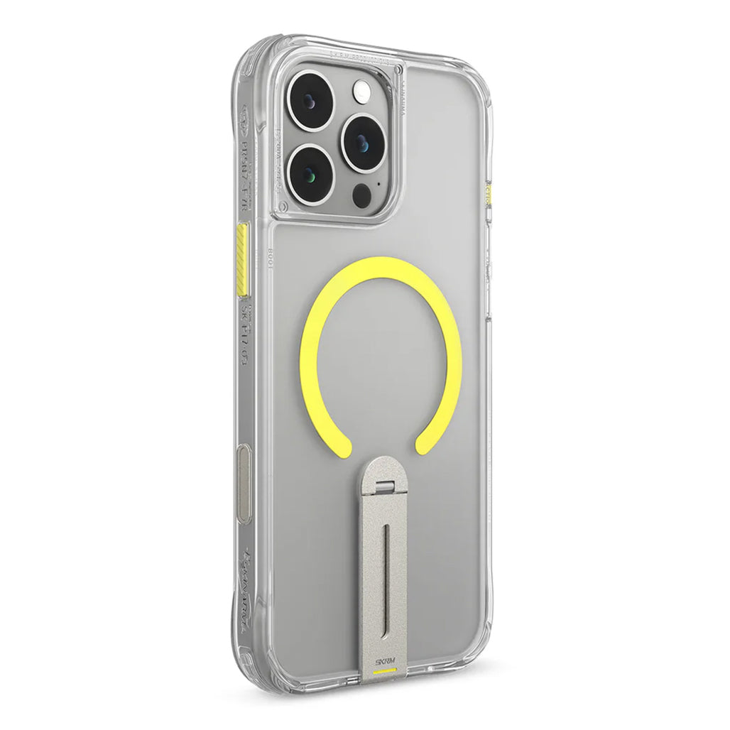 A Photo Of Skinarma HELIX Mag-Charge Case for iPhone 16 Pro | 360º Stand & Wireless Charging Compatible