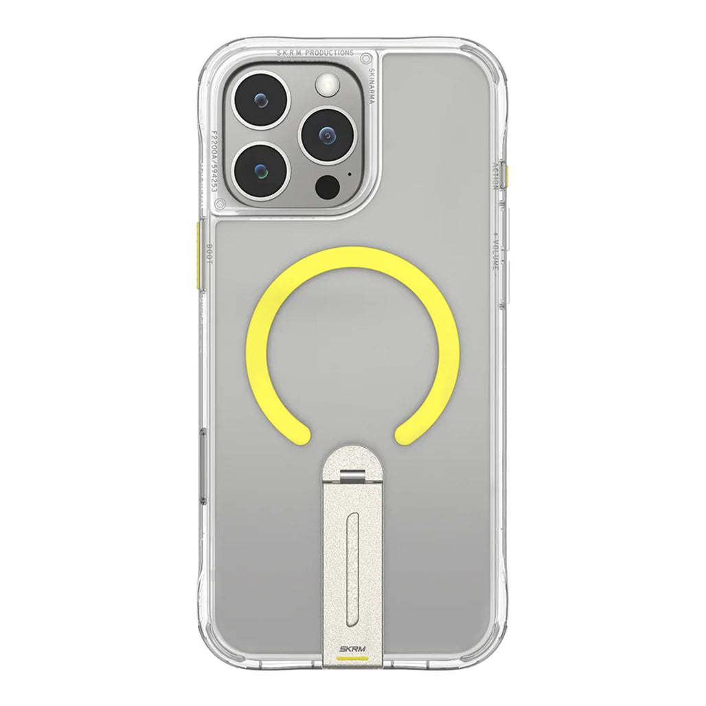 A Photo Of Skinarma HELIX Mag-Charge Case for iPhone 16 Pro | 360º Stand & Wireless Charging Compatible
