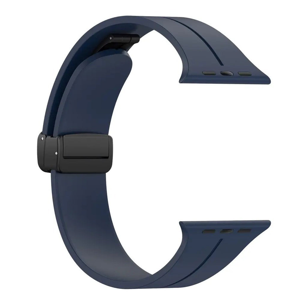 A Photo Of Spigen Simple Stylish Silicone Leather Watch Band for Apple Watch 49mm