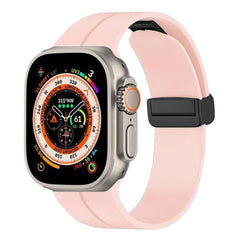 A Photo Of Spigen Simple Stylish Silicone Leather Watch Band for Apple Watch 44mm