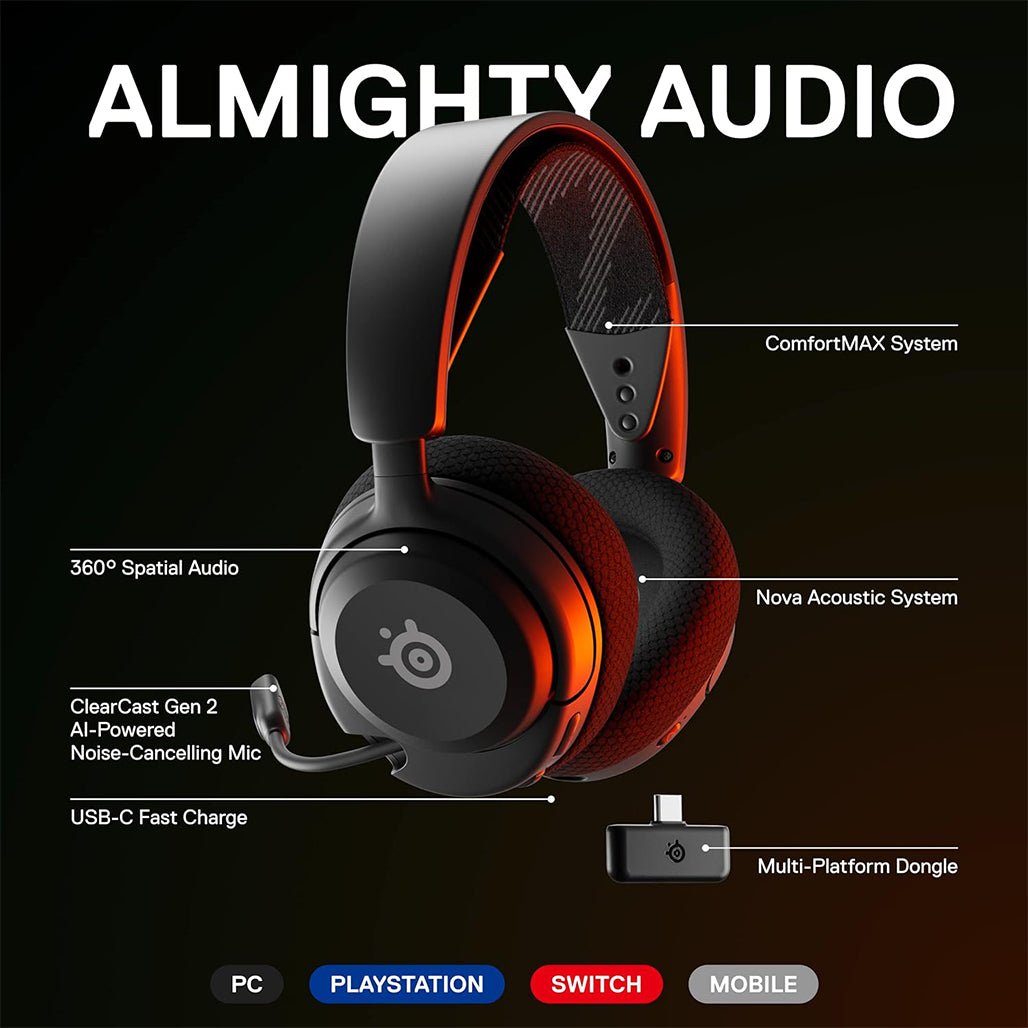 A Photo Of SteelSeries Arctis Nova 4 - Wireless Multi-Platform Gaming Headset