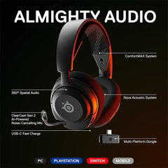 A Photo Of SteelSeries Arctis Nova 4 - Wireless Multi-Platform Gaming Headset