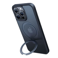A Photo Of Torras UPRO Ostand Blue MagSafe Case for iPhone 15 Pro Max – Adjustable Kickstand with Military-Grade Protection and Enhanced Charging