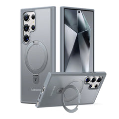 A Photo Of Torras Guardian Ostand Case for Samsung S24 Ultra | Halbach Array Tech, Flexible Stand, Military-Grade Protection