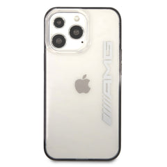 A Photo Of AMG PC Transparent Hard Case With Black Matte TPU Rim For iPhone 14 Pro Max