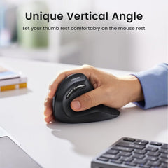 A Photo Of UGREEN MU008 Dual-Mode Vertical Ergonomic Wireless Mouse
