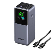 UGREEN Nexode 20000mAh 130W Power Bank with Smart TFT Display and 100W Fast Charging – Airline-Approved for iPhone, MacBook, and More
