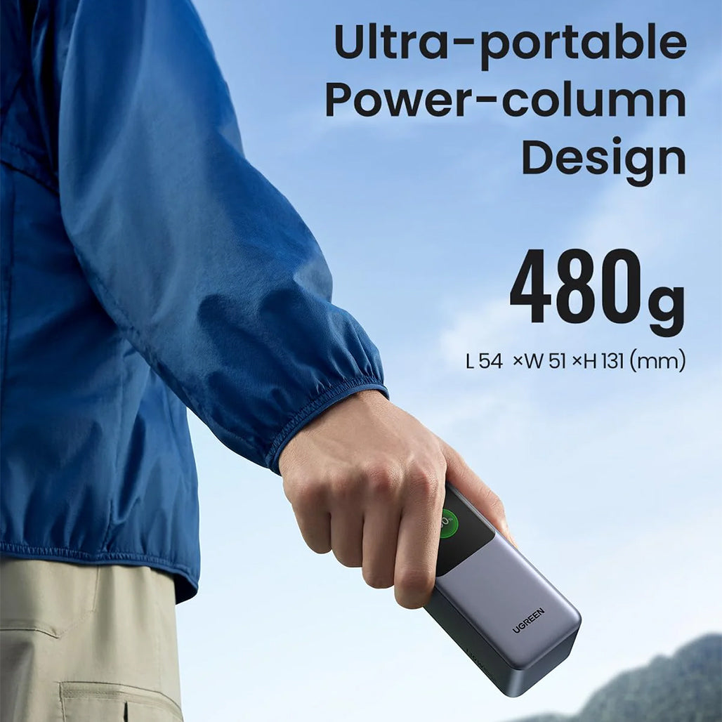 A Photo Of UGREEN Nexode 20000mAh 130W Power Bank with Smart TFT Display and 100W Fast Charging – Airline-Approved for iPhone, MacBook, and More