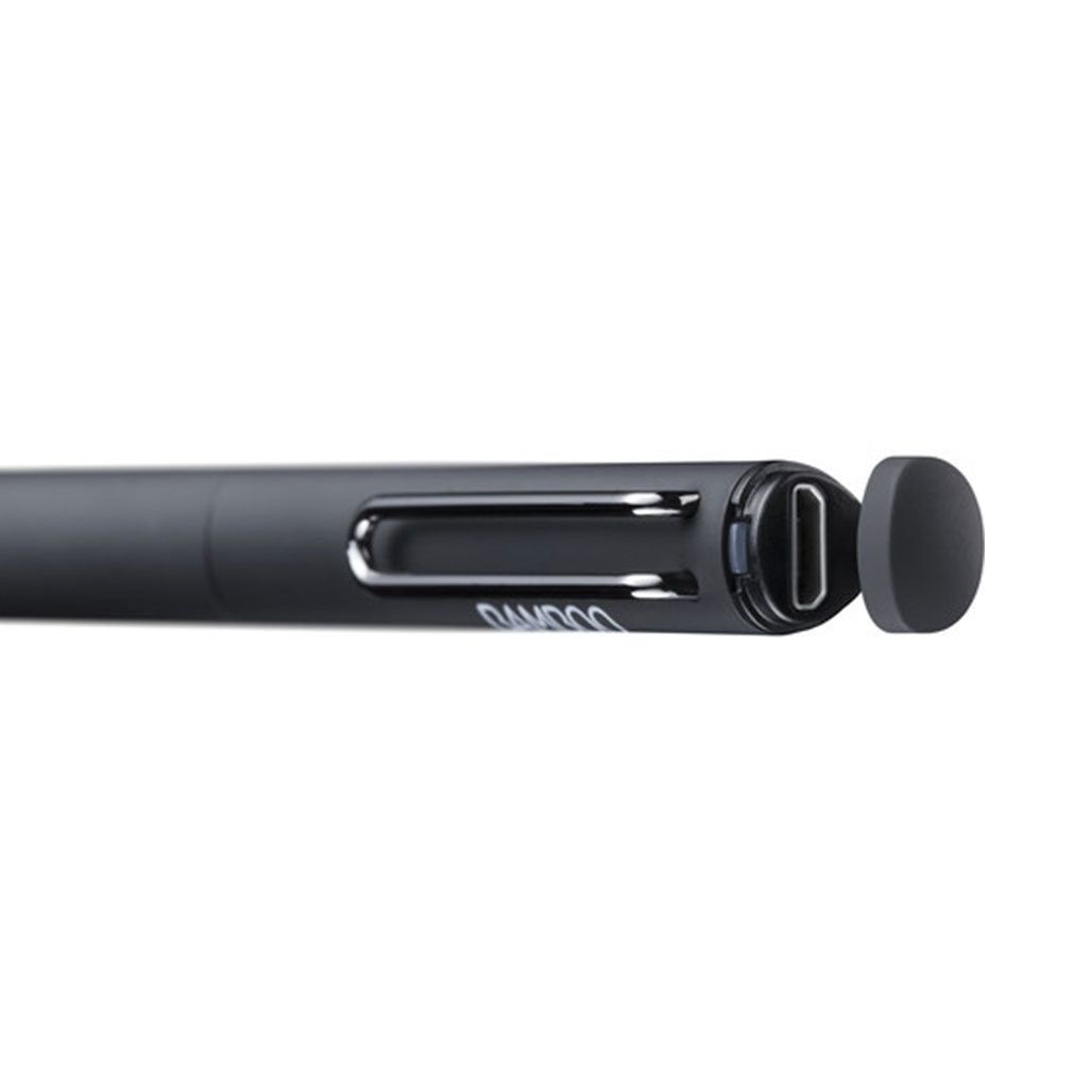 A Photo Of Wacom Bamboo Fineline 3 Stylus - Black | Bluetooth 4.0, 1024 Levels of Sensitivity, Replaceable Tip