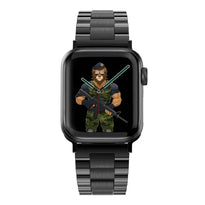 Green Lion Metalic Grande Acero Correa Bracelet For Apple Watch 42mm/44mm/45mm