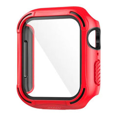 A Photo Of Green Lion Guard Pro PC/TPU Case with Glass For Apple Watch 44mm
