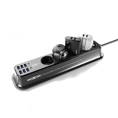 A Photo Of Moxom MX-ST05 Safety Power Strip | 4 Sockets & 8 USB Ports for Home and Travel