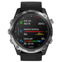 A Photo Of Garmin Descent MK2 - Stainless Steel With Black Band