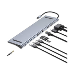 A Photo Of Docking Station USB Type-C 10-in-1 (Multi-Function) Aluminum