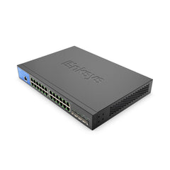 A Photo Of Linksys 24-Port Managed Gigabit Ethernet Switch with 4 10G SFP+ Uplinks LGS328C for Advanced Network Security and High-Speed Connectivity