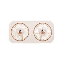 F006 Dual Motor Head Folding USB Cooling Fan 360 Degree Rotation Adjustable 3 Speeds Air Beige from Other sold by 961Souq-Zalka