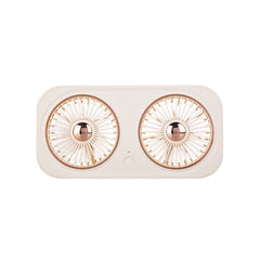 A Photo Of F006 Dual Motor Head Folding USB Cooling Fan - Adjustable 360-Degree Rotation with 3 Speeds