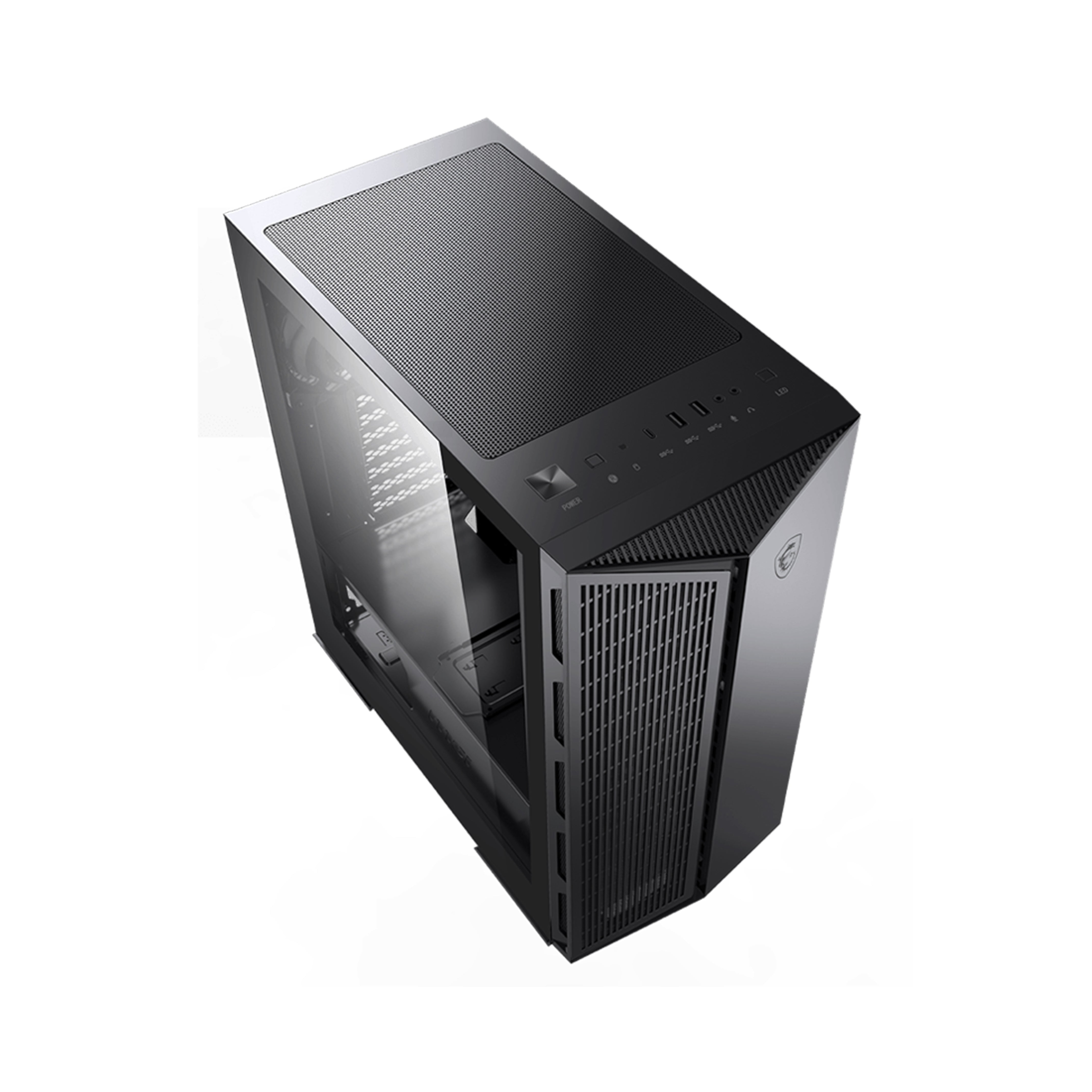 A Photo Of MSI MPG Gungnir 110R - Mid-Tower Gaming Desktop Case with ARGB Fans