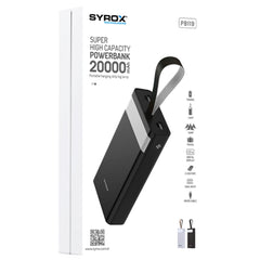 A Photo Of Syrox PB119 20000mAh Power Bank with LED Flashlight