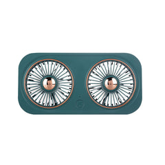 A Photo Of F006 Dual Motor Head Folding USB Cooling Fan - Adjustable 360-Degree Rotation with 3 Speeds