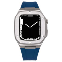 Hualimei Apple Watch Band and Stainless steel Case - 44mm/45mm Blue from Apple sold by 961Souq-Zalka