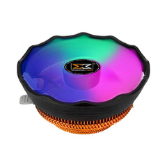 A Photo Of Xigmatek Apache Plus - (Copper Anodized Aluminium Fins, 12cm 1500RPM Multi Color LED Fan)