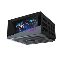 A Photo Of Gigabyte Aorus P1200W RGB Fully Modular Power Supply - 1200W Platinum Efficiency with RGB Lighting