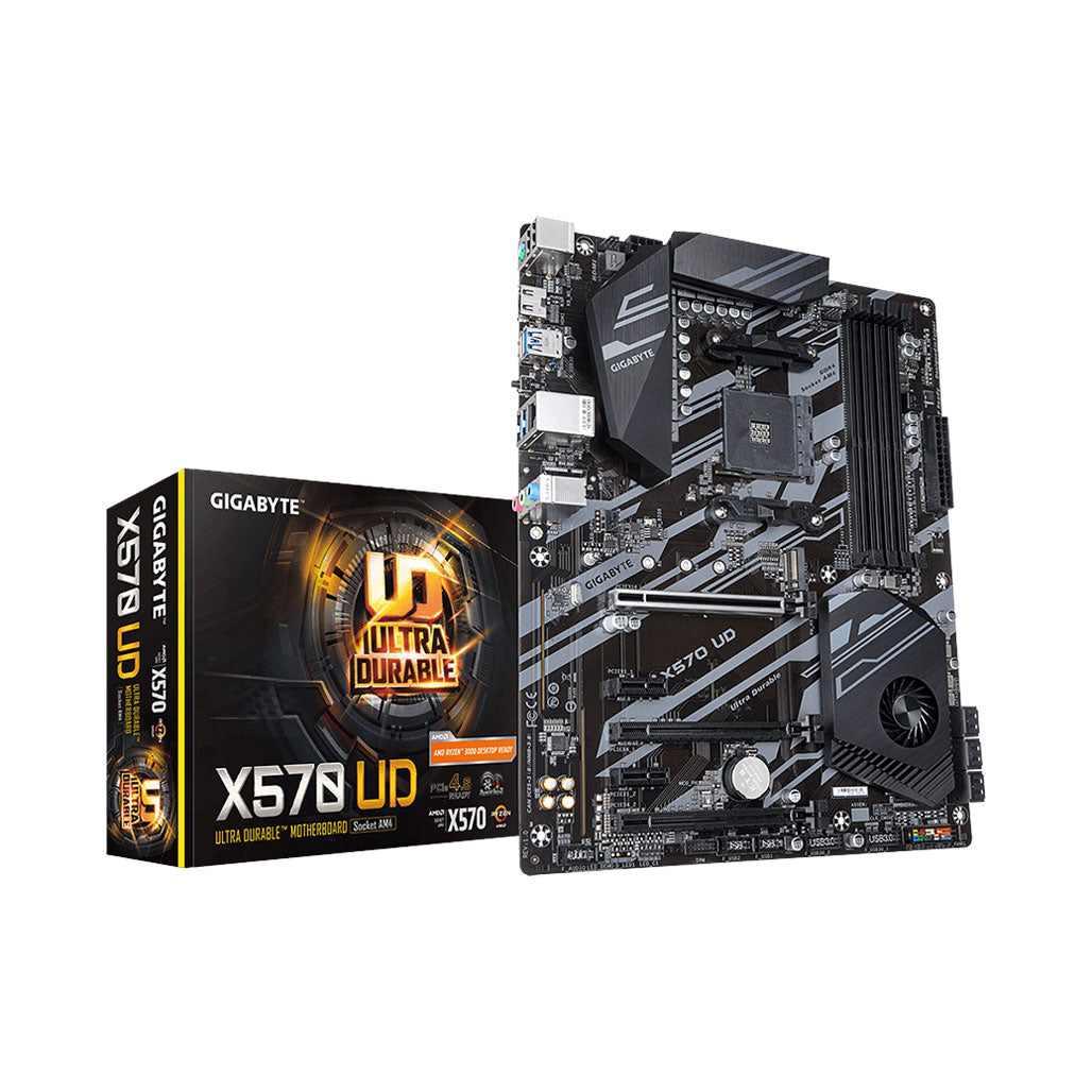 A Photo Of Gigabyte X570 UD (rev. 1.0) AM4 Motherboard - Reliable ATX Board for AMD Ryzen™ 5000/4000 Series with PCIe 4.0 and DDR4 Support