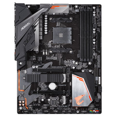 A Photo Of Gigabyte B450 Aorus ELITE (rev. 1.1) AM4 Motherboard - Efficient ATX Board with DDR4, PCIe 3.0, and Multi-Graphics Support