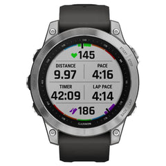 A Photo Of Garmin FĒNIX 7 - Silver with Graphite Band