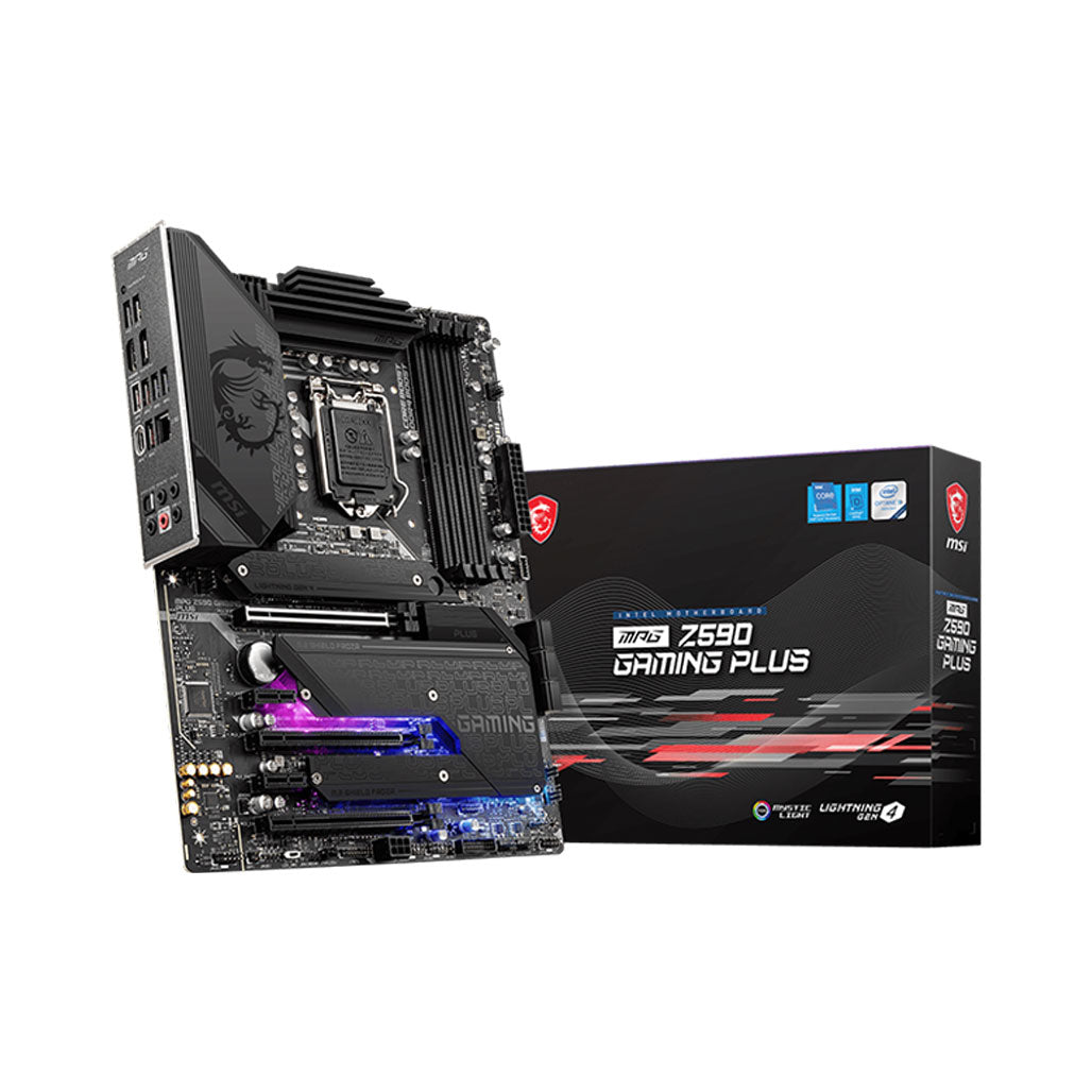 A Photo Of MSI MPG Z590 Gaming Plus Motherboard - ATX LGA 1200 with Advanced Connectivity and High Performance